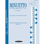 Minuetto from String Quartet, Opus 1, No. 1 [Piano] Sheet