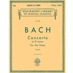 Concerto in D Minor (2-piano score) - BW1052 Schirmer Library of Classics Volume 1527 NFMC 2024-2028 Selection Piano Duet