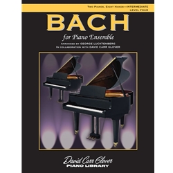 Bach For Piano Ensemble Level 4 Two Pianos Eight Hands Folio