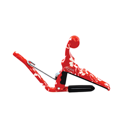 Kyser KURHA Ukulele Capo "Quick Change" Red Hibiscus