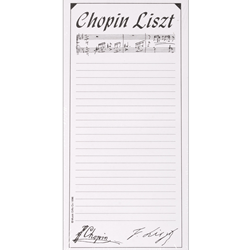 CL01 Chopin Liszt Notepad White/Black