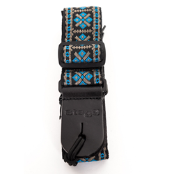 Stagg SWOFLOBLU Woven Guitar Strap Blue