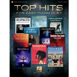 Top Hits for Easy Piano Duet with Recorded Accompaniments - 1 Piano, 4 Hands