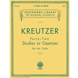 Kreutzer - 42 Studies or Caprices - Schirmer Library of Classics Volume 230 Violin Method Folio